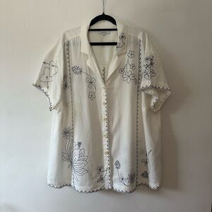 Madewell Embroidered Button-Up Shirt
